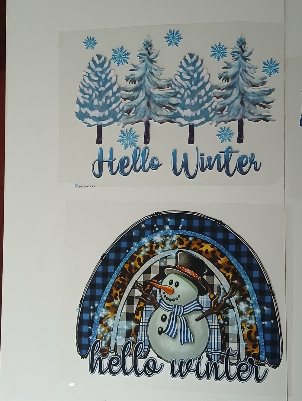 Ready to Press Winter DTF Transfers Set of 4 Hello Winter Cozy Season - Picture 2 of 4